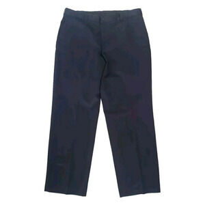 Dockers W 38 x L 32 Blue Flat Front Relaxed Fit Casual Dress Pant